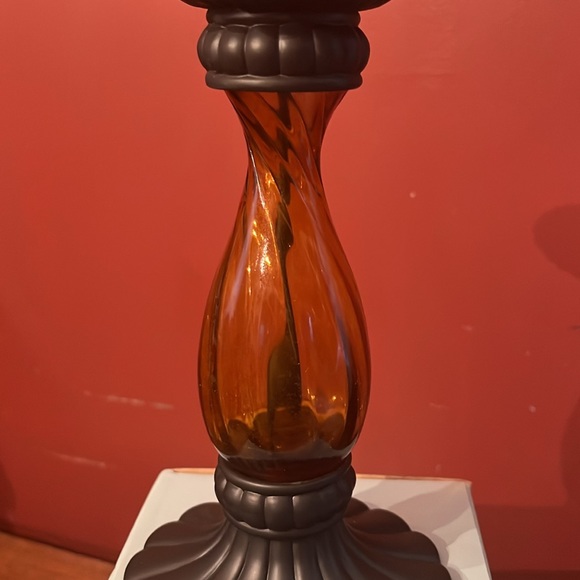 🆕 2 available- PartyLite Golden Amber Global Fusion Pillar Candle Holder NIB - Picture 12 of 12